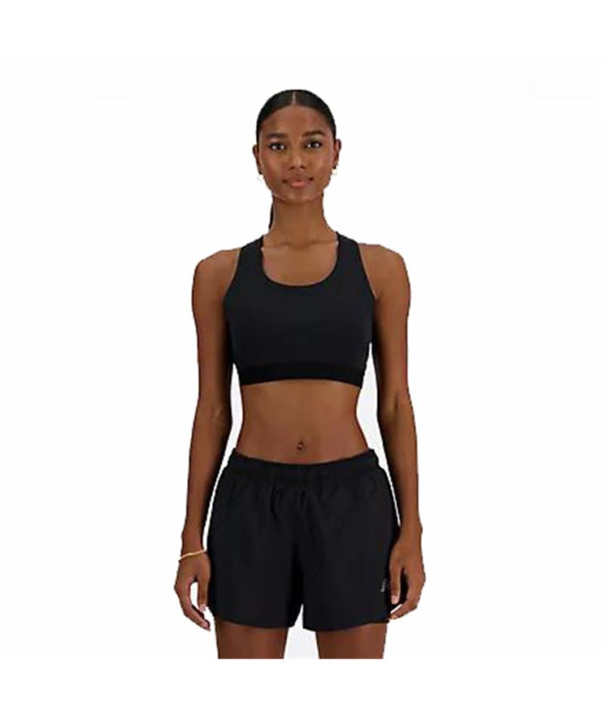 Brassiere de sport New Balance Sleek Medium Support Pocket Femme Noir