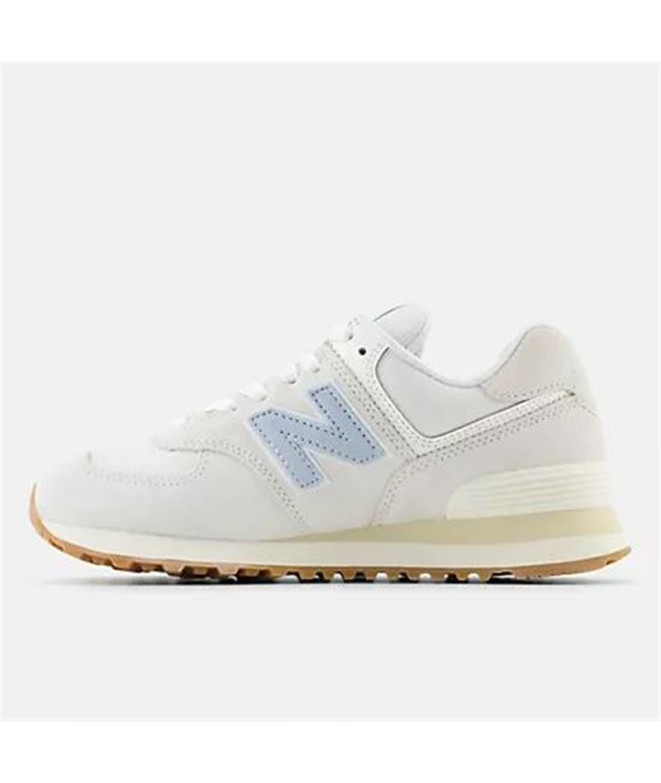 Chaussures New Balance Femme 574 Blanc Bleu