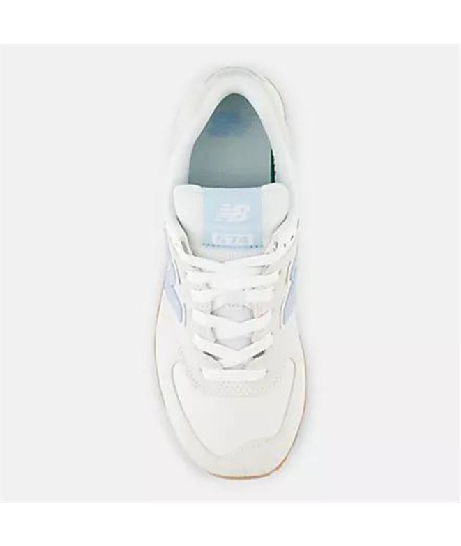 Chaussures New Balance Femme 574 Blanc Bleu