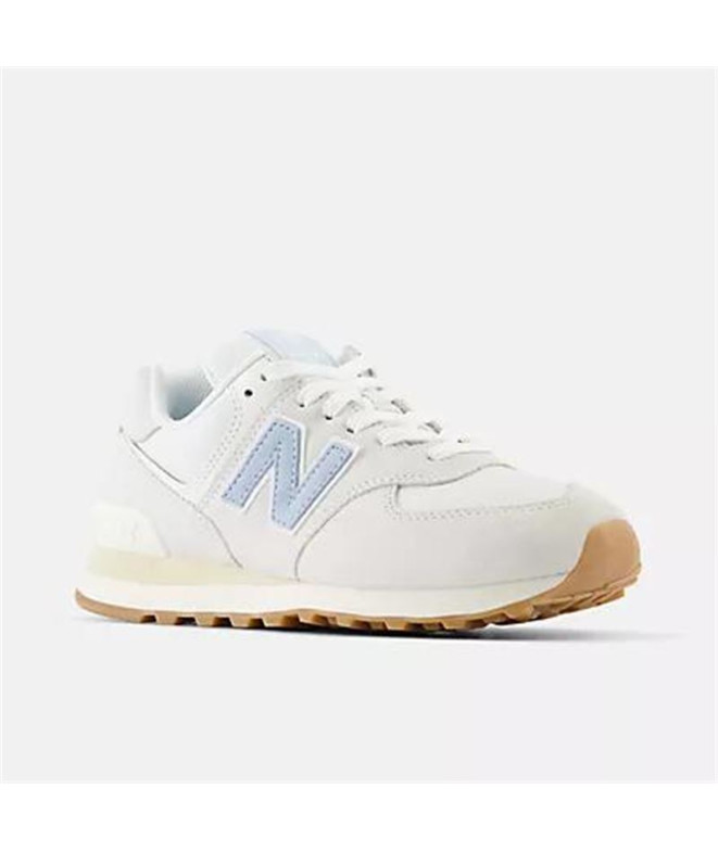 Chaussures New Balance Femme 574 Blanc Bleu