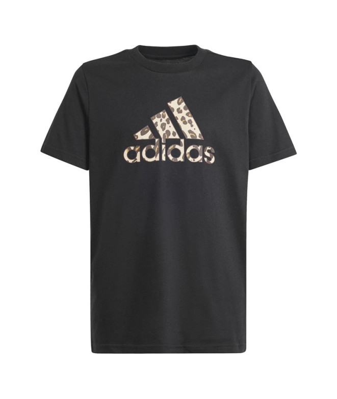 Camiseta adidas Animal Menina Preto