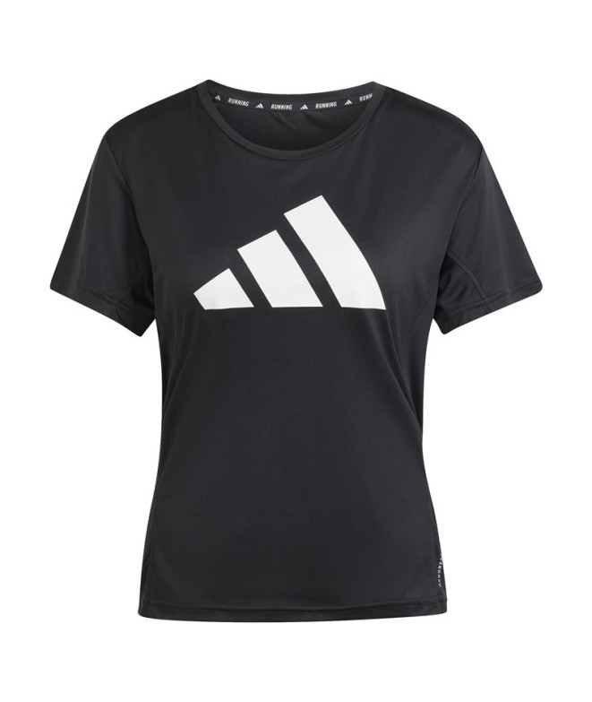 Camiseta de Running adidas Run It Mulher Preto