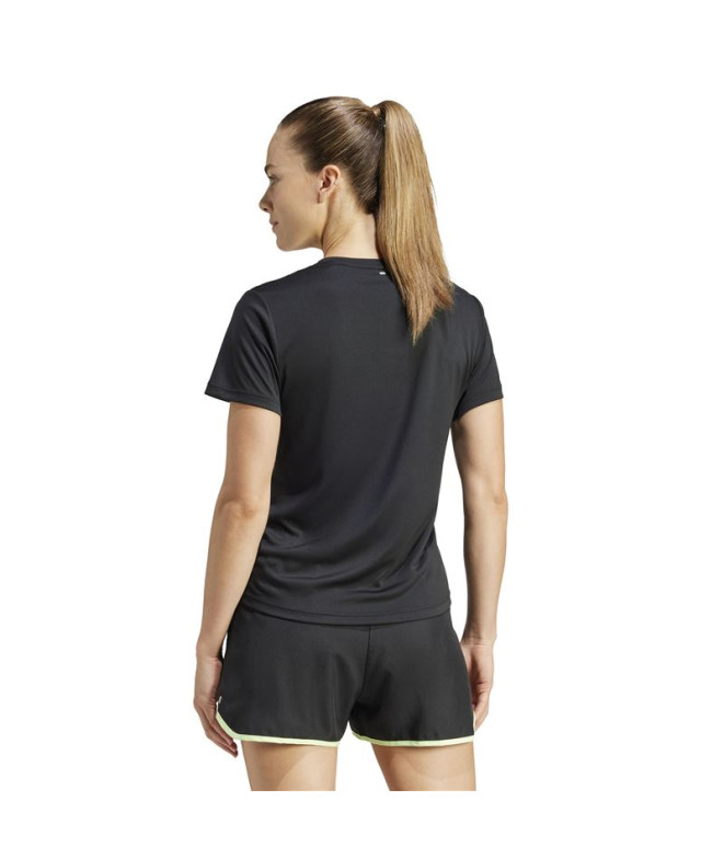 Camiseta de Running adidas Run It Mulher Preto