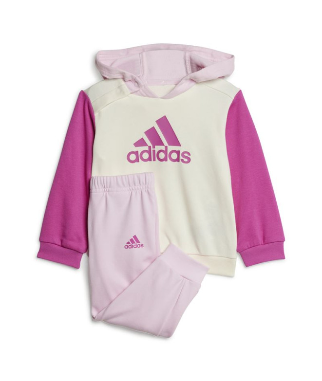 Conjunto adidas I Cb Ft Jog Infantil Ivory