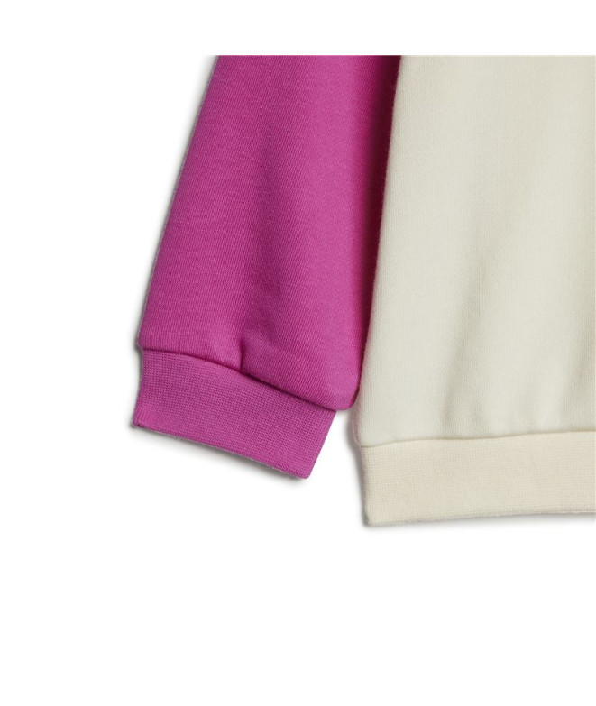 Conjunto adidas I Cb Ft Jog Infantil Marfil
