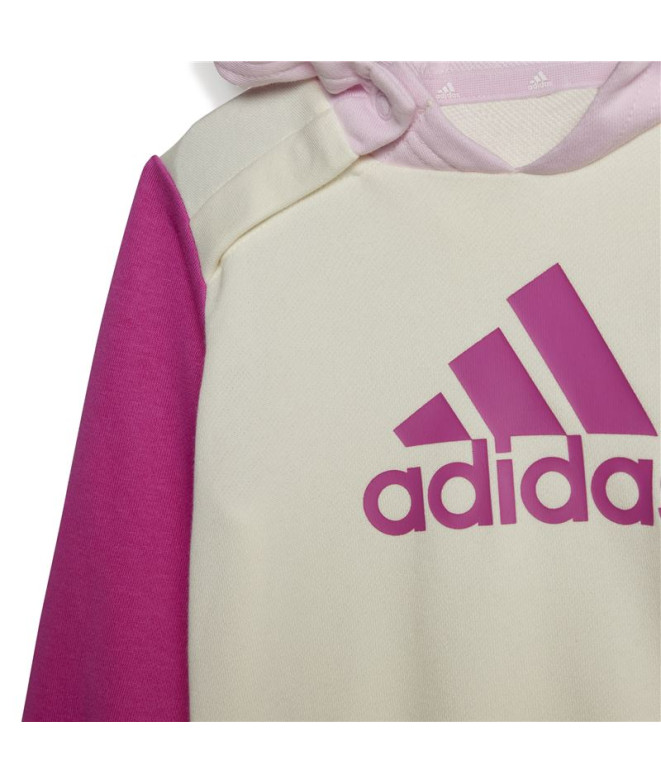 Conjunto adidas I Cb Ft Jog Infantil Marfil