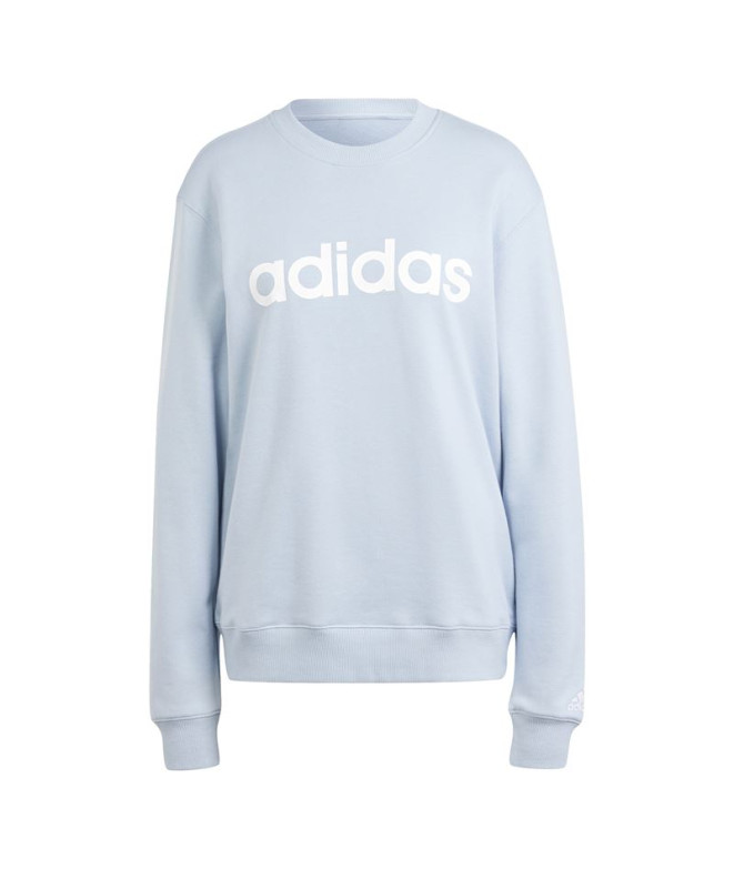 Moletom adidas French Terry Linear Mulher Azul