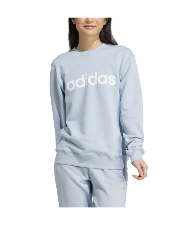 Sudadera adidas Linear French Terry Mujer Azul