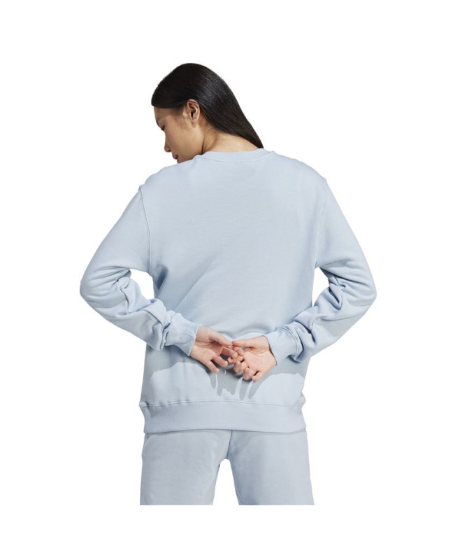 Moletom adidas French Terry Linear Mulher Azul
