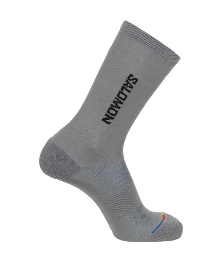 Meias de Running Salomon 365 Crew Cinzento