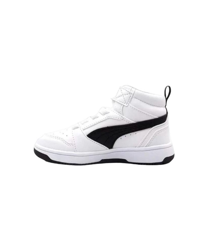 Chaussures puma Rebound V6 Mid Enfant Noir-Blanc