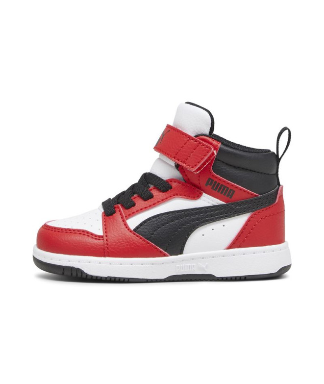 Chaussures Enfant de Puma Rebound V6 Mid Red