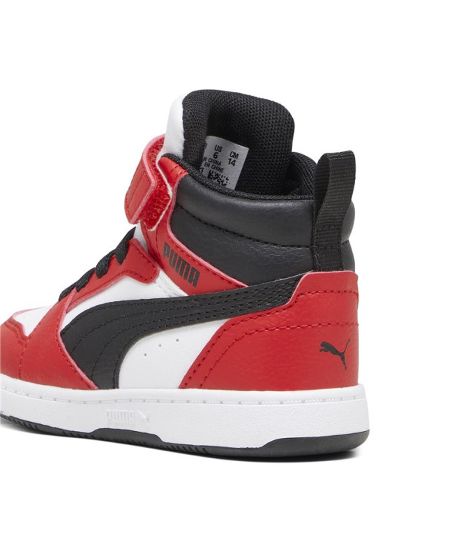 Zapatillas de Puma Rebound V6 Mid Infantil Rojo