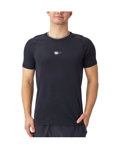 Camiseta Pádel Wilson da Team Seamless Crew Preto Homem