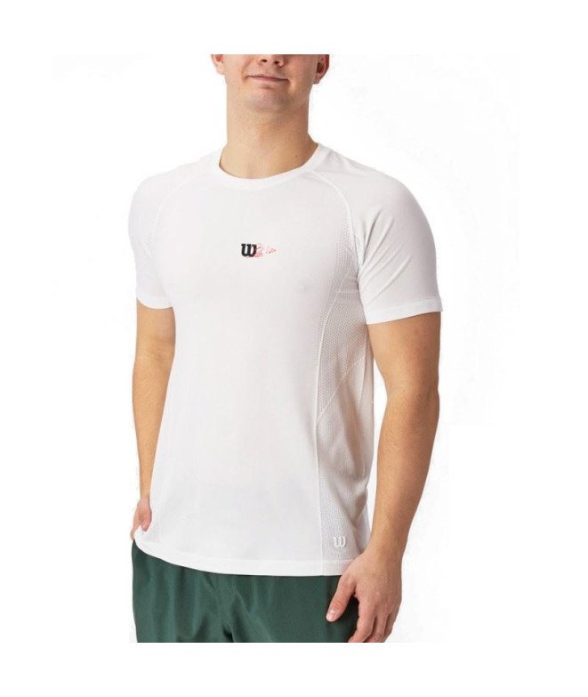 T-shirt by Pádel Wilson Team Seamless Crew Blanc Homme