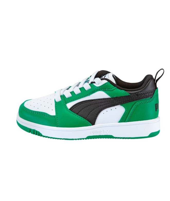 Chaussures de Puma Rebound V6 Lo Enfant Vert