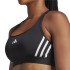Sujetador Deportivo adidas Essentials Powereact Mid support 3Bandas Mujer Negro
