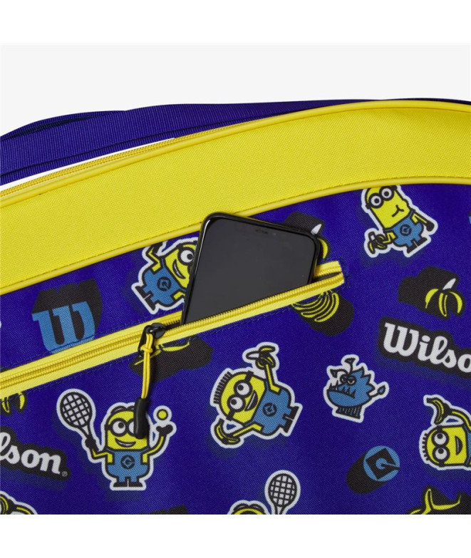 Mochila de Tenis Wilson Minions V3.0 Team 3Pk Azul