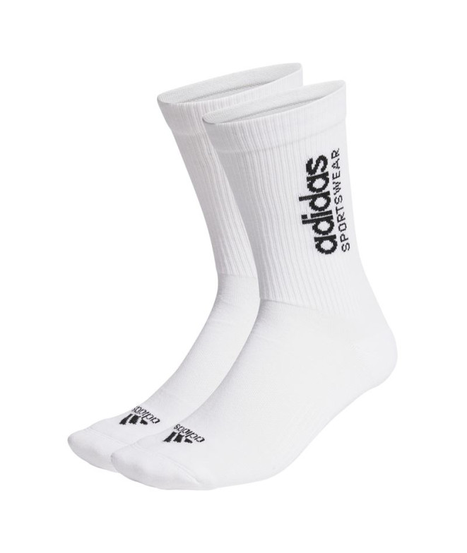 Chaussettes adidas Monogramme Allover Graphic 2Pp Blanc