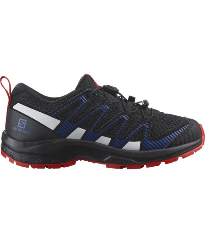 Chaussures de Trail Salomon XA Pro V8 Noir/Bleu/Rouge Enfant