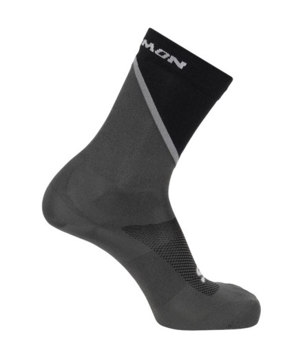 Chaussettes de Running Salomon Pulse Crew Grey Black