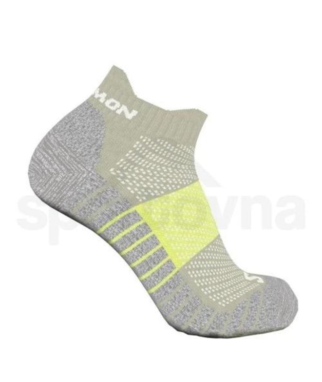 Chaussettes Salomon Cheville Aero Gris/Jaune