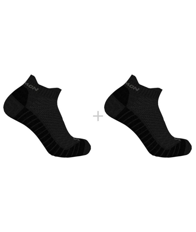 Meias Salomon Aero Ankle 2-Pack Preto