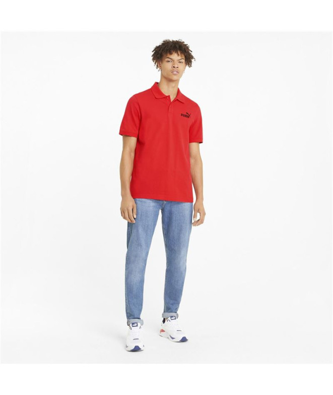 Polo Homme Puma Essentials Pique Rouge