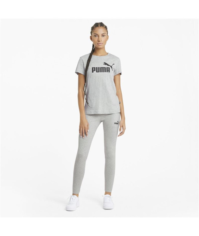 Camiseta Mulher Puma Essentials Logo Cinzento