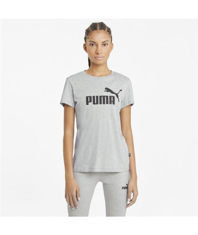 T-shirt Femme Puma Essentials Logo Gris