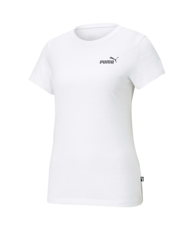 Camiseta Puma Essentials Small Logo Mujer Blanco