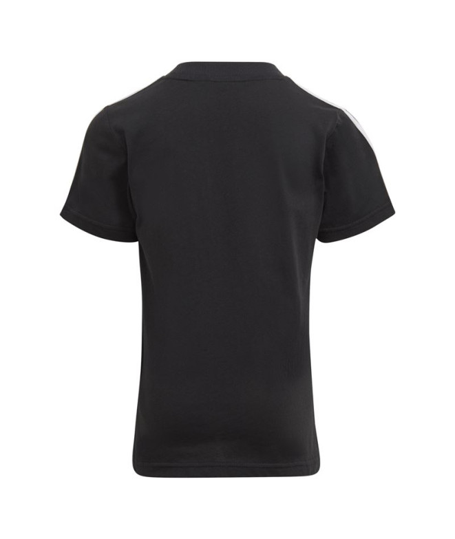 Camiseta adidas Essentials 3 Bandas Infantil Negro