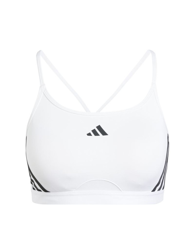 Sutiã esportivo adidas Essentials Aeroreact 3 Band Mulher Branco