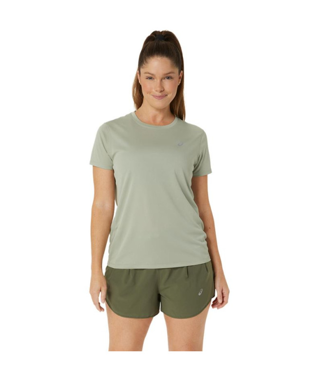 Camiseta by Running ASICS Core Ss Top Mulher Olive Grey