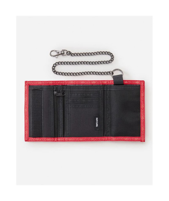 Cartera Rip Curl Diamond Chain Hombre Rojo/Negro