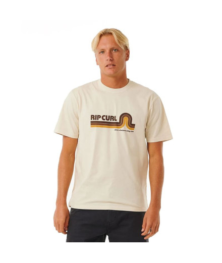 Camiseta Rip Curl Casual Revival Mumma Homem Branco Vintage