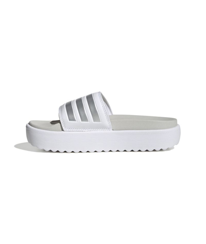 Chinelos adidas Adilette Platform Mulher Branco