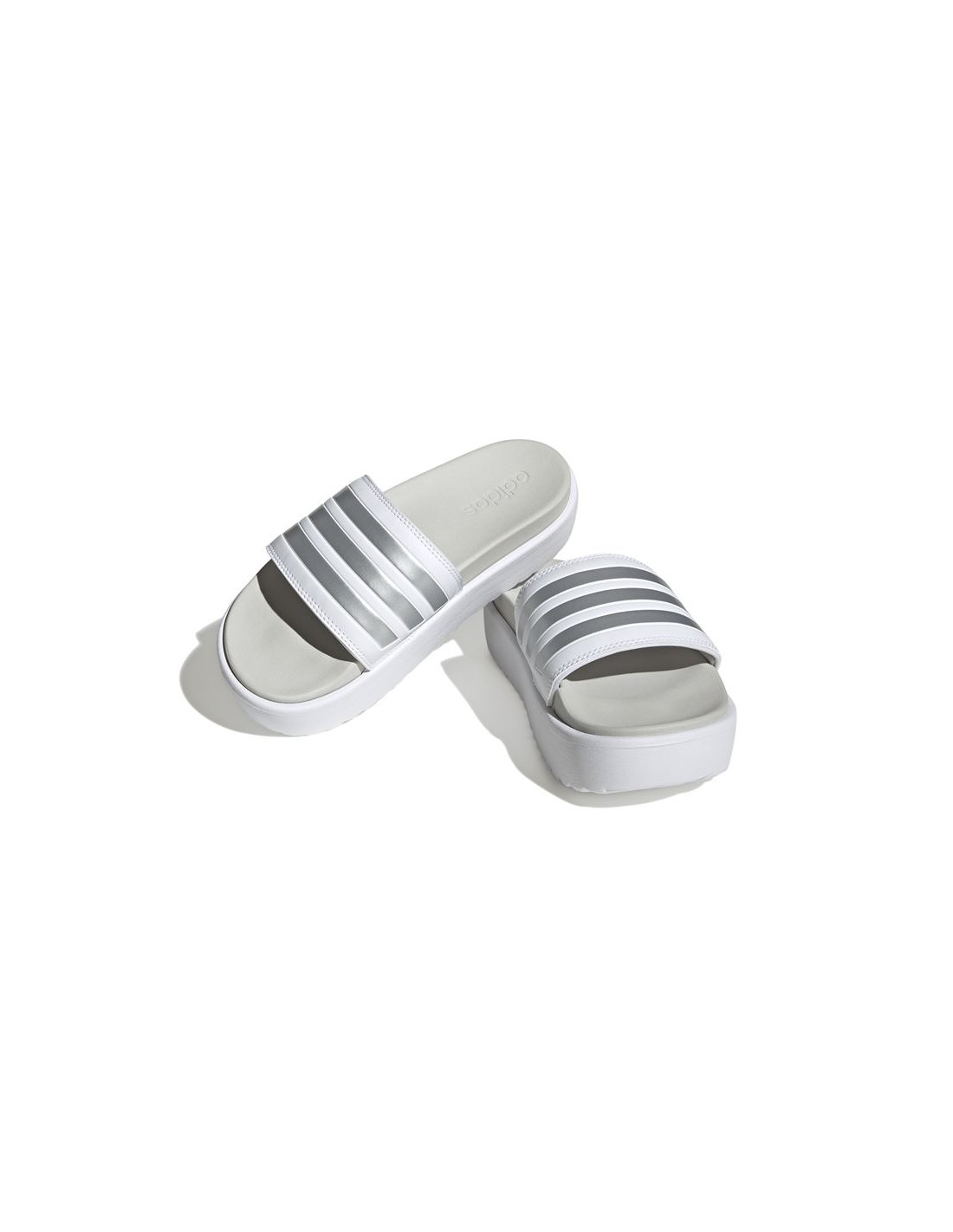 Tongs adidas Femme Adilette Platform White