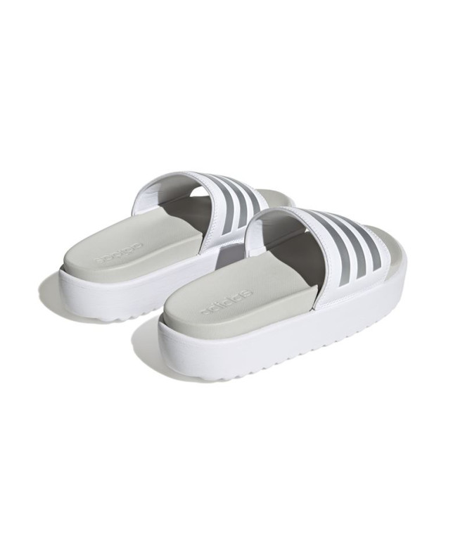 Tongs adidas Adilette Platform Femme Blanc