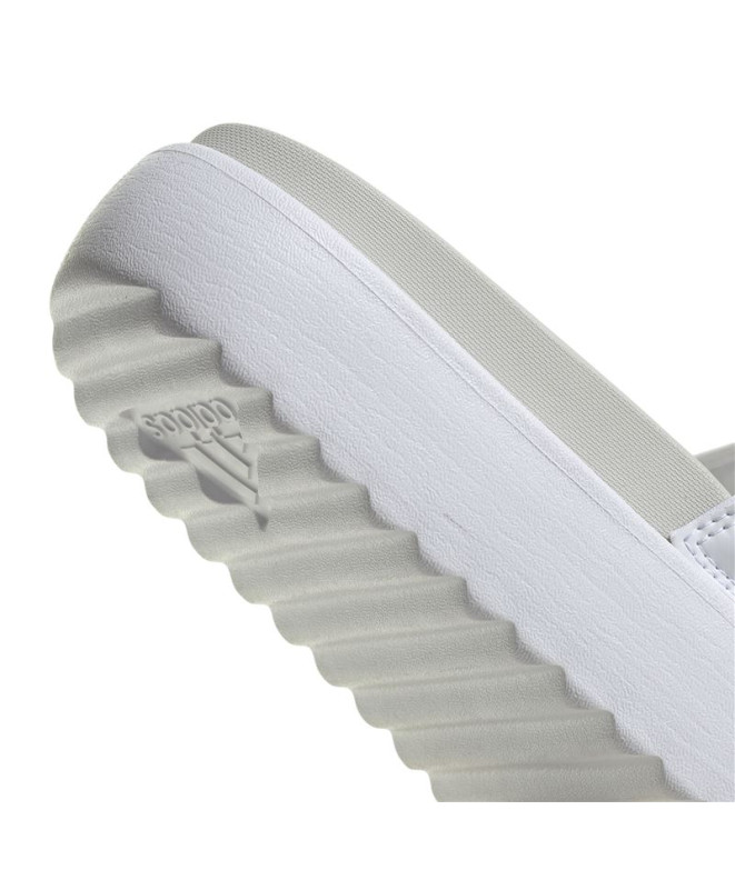 Tongs adidas Adilette Platform Femme Blanc