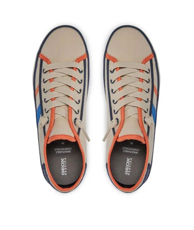 Sapatilhas Geox Gisli Menino Bege/Laranja