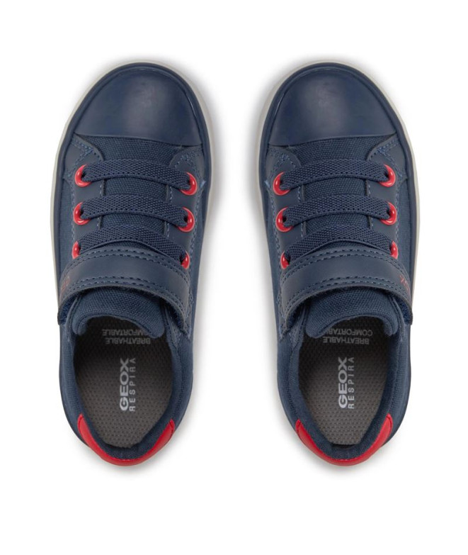 Zapatillas Geox Gisli Niño Navy/Rojo