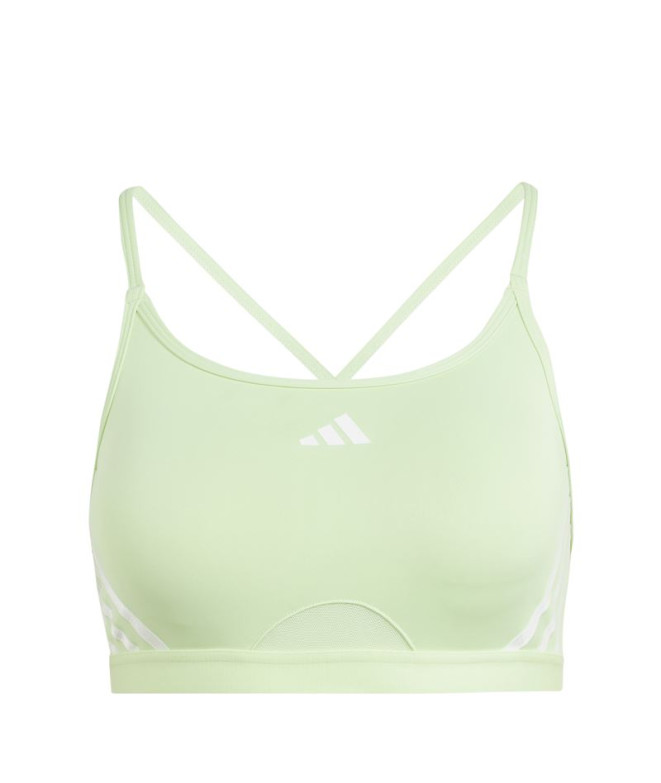 Brassiere de sport by Fitness adidas Essentials Aeroreact Low Support 3Bands Femme Green