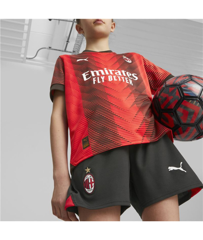 Pantalón Puma Ac Milan Replica Infantil Rojo