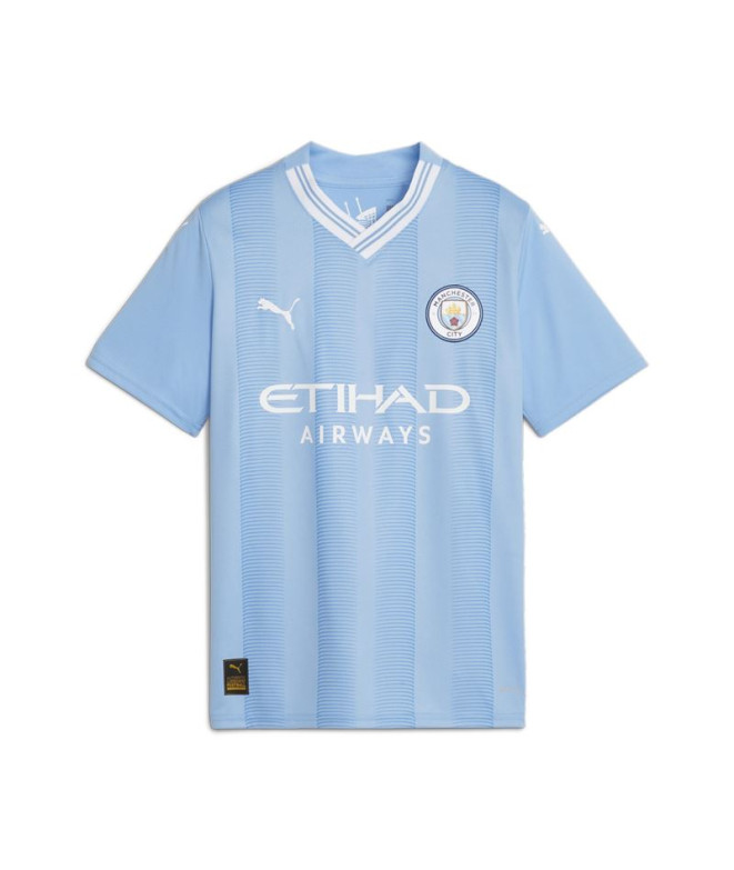 Camiseta de Futebol Puma Manchester City Rep Infantil Azul
