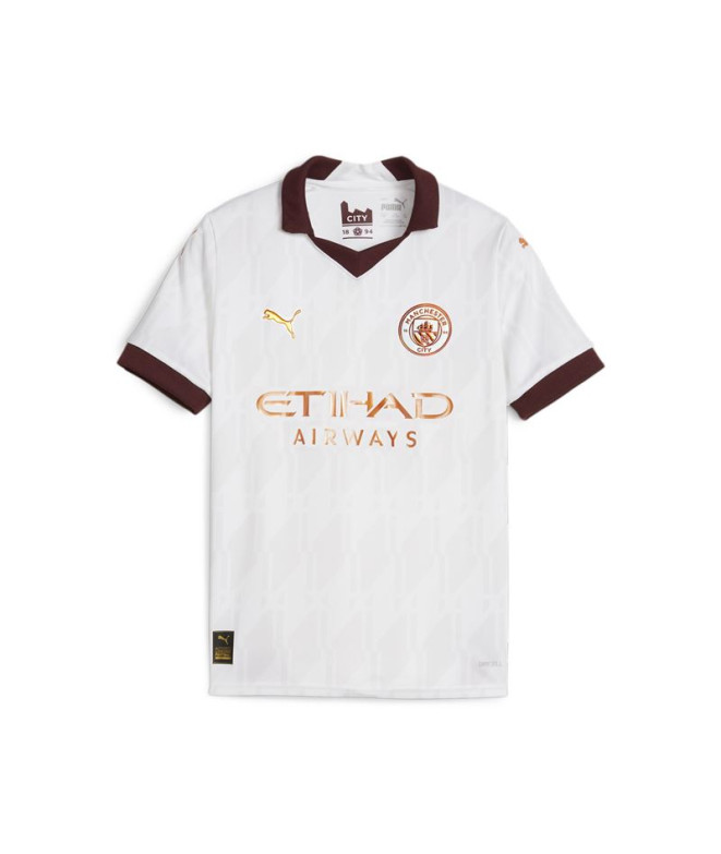 Camiseta de Fútbol Puma Manchester City Away Rep Infantil Blanco