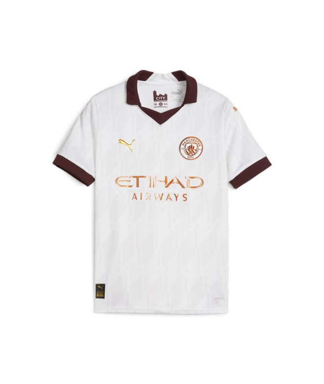 Camiseta Futebol Infantil from Puma Manchester City Away Rep Branco