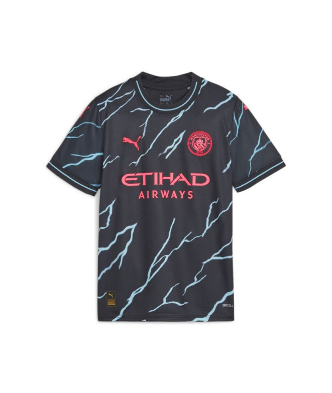 Camiseta de Futebol Puma Manchester City 3rd Infantil Preto