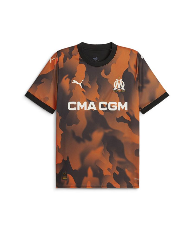 Camiseta de Fútbol Puma Olympique de Marsella 3Rd Replic Hombre Naranja