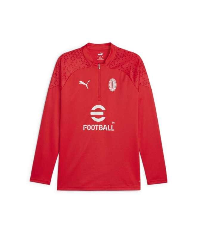 Camiseta by Futebol Puma Ac Milan Training 1/4 Zip Homem Red